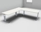 Preview: Schreibtischkombination GS9 240x240 cm Weiss