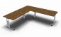 Preview: Schreibtischkombination GS9 240x240 cm Nussbaum