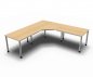 Preview: Schreibtischkombination H7 240x240cm Ahorn