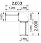 Preview: Schreibtischkombination SB2 200x200 cm Stellfläche