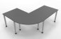 Preview: Schreibtischkombination SH2 200x160 cm Grafit Silber