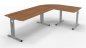Preview: Schreibtischkombination SO3 260x160 cm Nussbaum-silber
