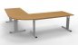 Preview: Schreibtischkombination SO4 240x240 cm Buche-Silber