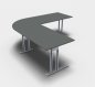 Preview: Schreibtischkombination TEN2 Onyx-Grau