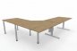 Preview: Schreibtischkombination VXY1 Winkelschreibtisch 283 x 240 cm Asteiche