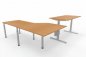 Preview: Schreibtischkombination VXY1 Winkelschreibtisch 283 x 240 cm Buche
