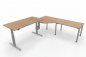 Preview: Schreibtischkombination VXY1 Winkelschreibtisch 283 x 240 cm Eiche