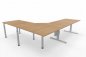 Preview: Schreibtischkombination VXY1 Winkelschreibtisch 283 x 240 cm Eiche