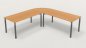 Preview: Winkelschreibtisch YE4 240x240 cm  Buche Gestell Grafit