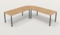 Preview: Winkelschreibtisch YE4 240x240 cm  Eiche Gestell Grafit