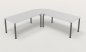 Preview: Winkelschreibtisch YE4 240x240 cm  Lichtgrau Gestell Grafit