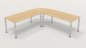 Preview: Winkelschreibtisch YE4 240x240 cm  Ahorn Gestell Silber