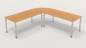 Preview: Winkelschreibtisch YE4 240x240 cm  Buche Gestell Silber