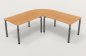 Preview: Winkelschreibtisch 200x200cm Schreibtischkombination Y2 Buche Gestell Grafit