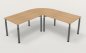 Preview: Winkelschreibtisch 200x200cm Schreibtischkombination Y2 Eiche Gestell Grafit