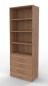 Preview: Schuladenregal VH9 80 cm breit 6 Ordnerhöhen Nussbaum