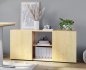 Preview: Sideboard mit Schiebetüren 2 Ordnerhöhen 160 cm breit Ahorn