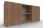 Preview: Sideboard mit Schiebetüren 2 Ordnerhöhen 160 cm breit Nussbaum