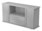 Preview: Sideboard Multi mit Schubladen Lichtgrau/Silber