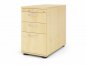 Preview: Schreibtischcontainer Standcontainer Multi mit Hängeregisterauszug Dekor Ahorn Bogengriffe