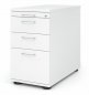 Preview: Schreibtischcontainer Standcontainer Multi mit Hängeregisterauszug Dekor Weiß Bügelgriffe