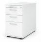 Preview: Schreibtischcontainer Standcontainer Multi mit Hängeregisterauschzug Dekor Weiss Relinggriffe