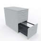 Preview: Standcontainer Anstellcontainer TEN mit Hängeregisterauszug Dekor Lichtgrau