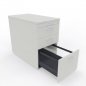 Preview: Standcontainer Anstellcontainer TEN mit Hängeregisterauszug Dekor Weiß