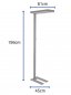 Preview: LED-Standleuchte MAULjuvis sensor dimmbar - silber Zeichnung