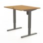 Preview: Steh-Sitz-Schreibtisch CS 100x80 cm Tischplatte Buche Gestell Silber