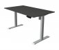 Preview: Steh-Sitz-Schreibtisch KM1M 140x80 cm Anthrazit-Silber