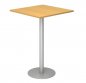 Preview: Stehtisch 80x80 Säule silber Dekor Buche