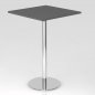 Preview: Stehtisch 80x80cm Säule verchromt Dekor Grafit