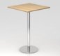 Preview: Stehtisch 80x80 Säule verchromt Dekor Eiche