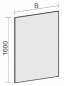 Preview: Stellwand eco 160 cm hoch Zeichnung
