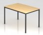 Preview: Tisch Dortumung 120x80 cm Ahorn Füße schwarz