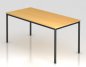 Preview: Meetingtisch Dortmund 160x80cm Buche Füße schwarz