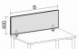 Preview: Trennwand pro 40 cm hoch mit Klemmfuß Zeichnung