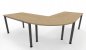 Preview: Winkelschreibtisch 220 x 220 cm H220 Gestellfarbe Grafit Tischplatten Ahorn
