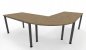 Preview: Winkelschreibtisch 220 x 220 cm H220 Gestellfarbe Grafit Tischplatten Asteiche