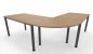Preview: Winkelschreibtisch 220 x 220 cm H220 Gestellfarbe Grafit Tischplatten Eiche