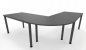 Preview: Winkelschreibtisch 220 x 220 cm H220 Gestellfarbe Grafit Tischplatten Grafit