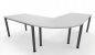Preview: Winkelschreibtisch 220 x 220 cm H220 Gestellfarbe Grafit Tischplatten Weiß