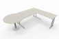 Preview: Winkelschreibtisch Artline mit Beratertisch Weiß