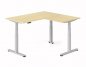 Preview: Winkelschreibtisch DSM 160x160cm elektrisch höhenverstellbar Silber-Ahorn