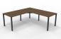 Preview: Winkelschreibtisch GAV1 200x200 cm anthrazit Nussbaum