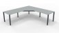 Preview: Winkelschreibtisch GAV2 242,5x242,5 cm anthrazit Lichtgrau