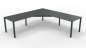Preview: Winkelschreibtisch GAV2 242,5x242,5 cm anthrazit Onyxgrau