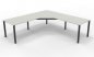 Preview: Winkelschreibtisch GAV2 242,5x242,5 cm anthrazit Weiss