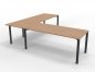 Preview: Winkelschreibtisch GAV2 242,5x242,5 cm anthrazit Buche